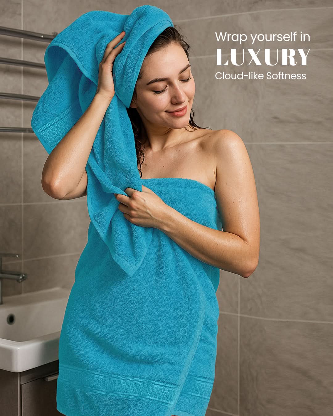 Cottons Clout™ Luxury bluebird  Bath Towel