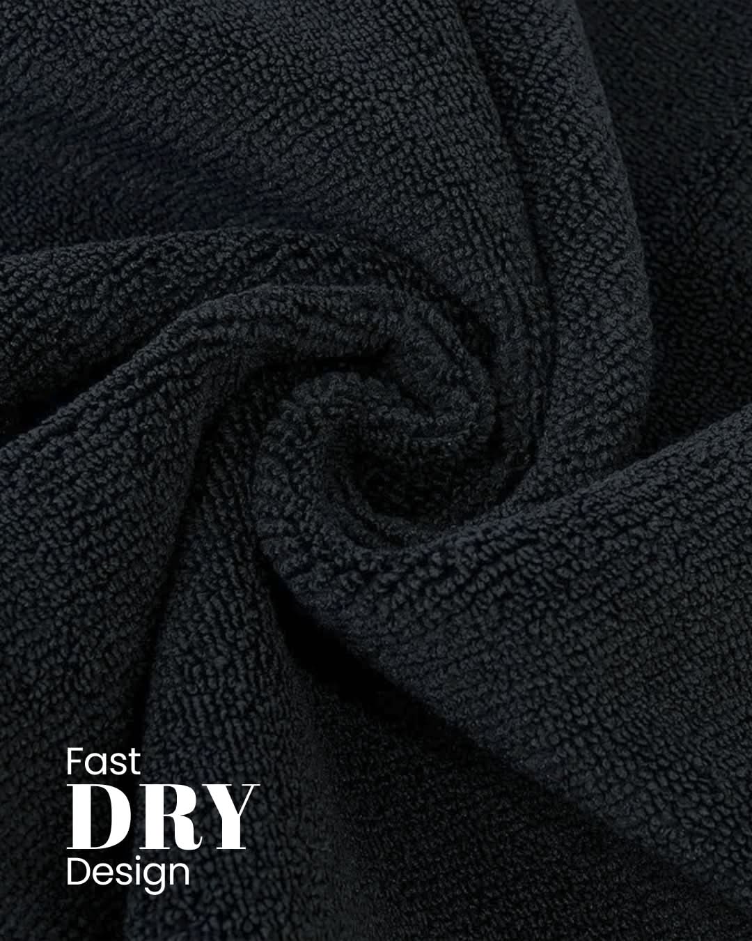 Cottons Clout™ Everyday Essential Black Towel Pack Of 6