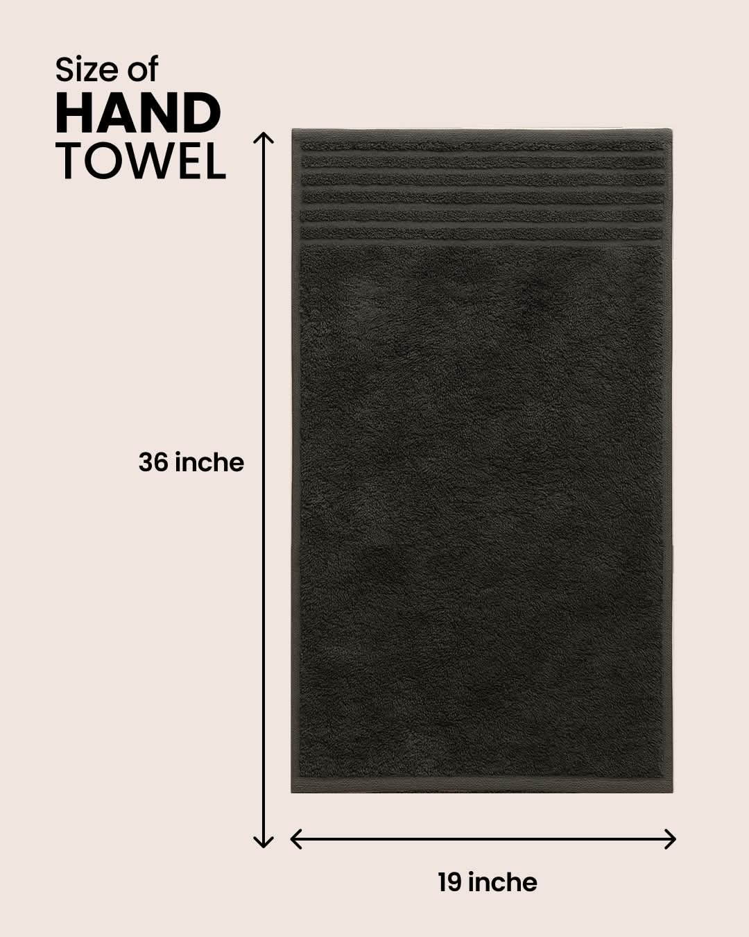 Cottons Clout™ Everyday Essential Black Towel Pack Of 6