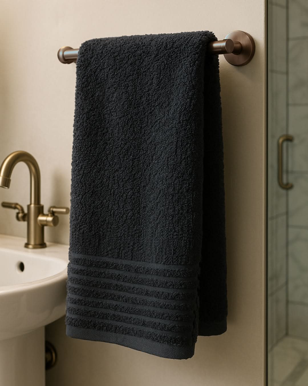 Cottons Clout™ Everyday Essential Black Towel Pack Of 6