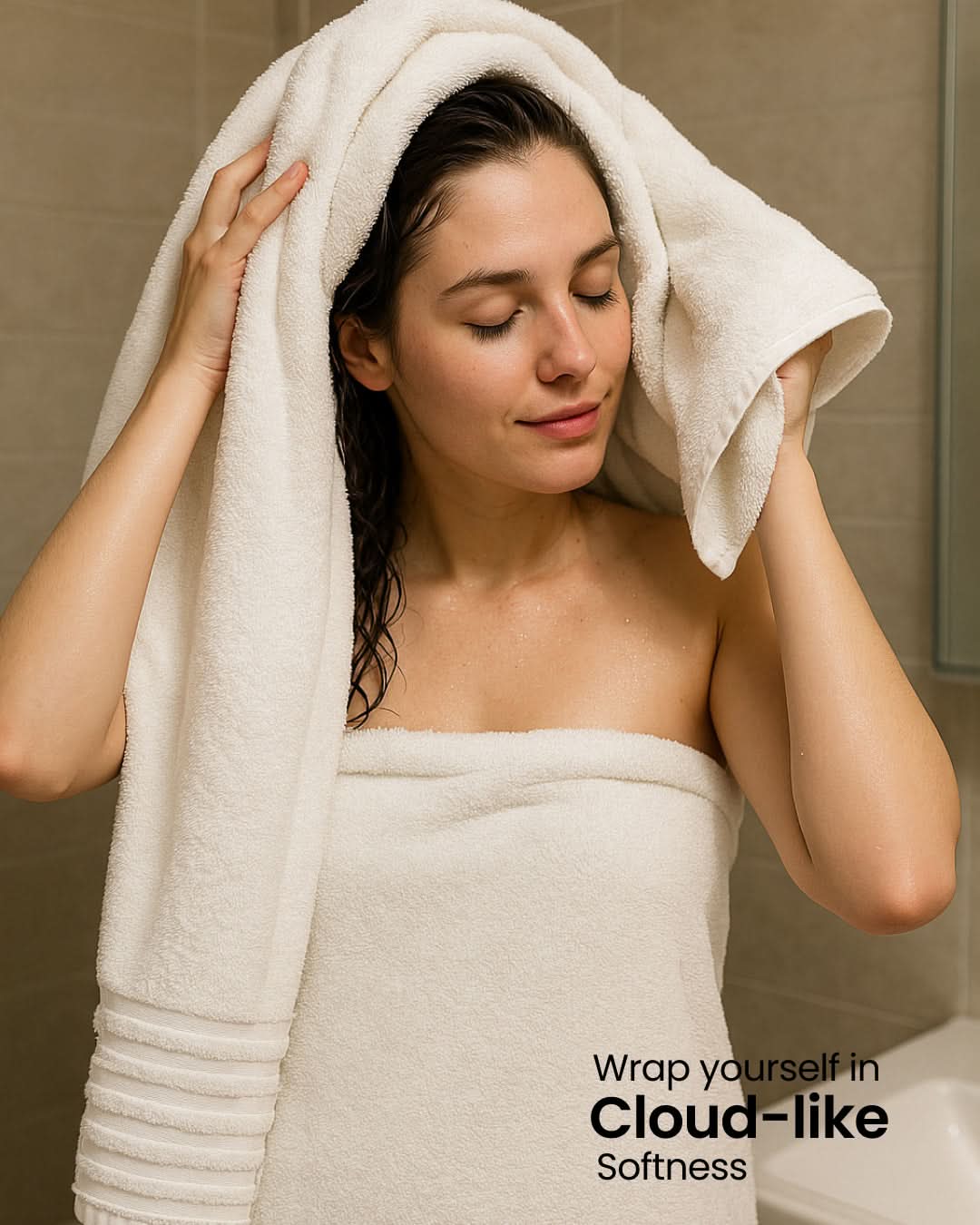 Cottons Clout™ Everyday Essential White Towel Pack of 6